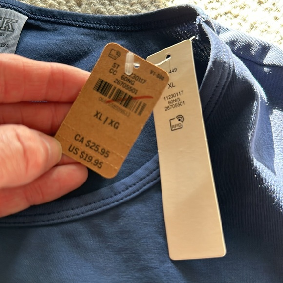 BRAND NEW 🤍 PINK Victoria’s Secret Cotton Ruched Crop Tank Top - Picture 3 of 4